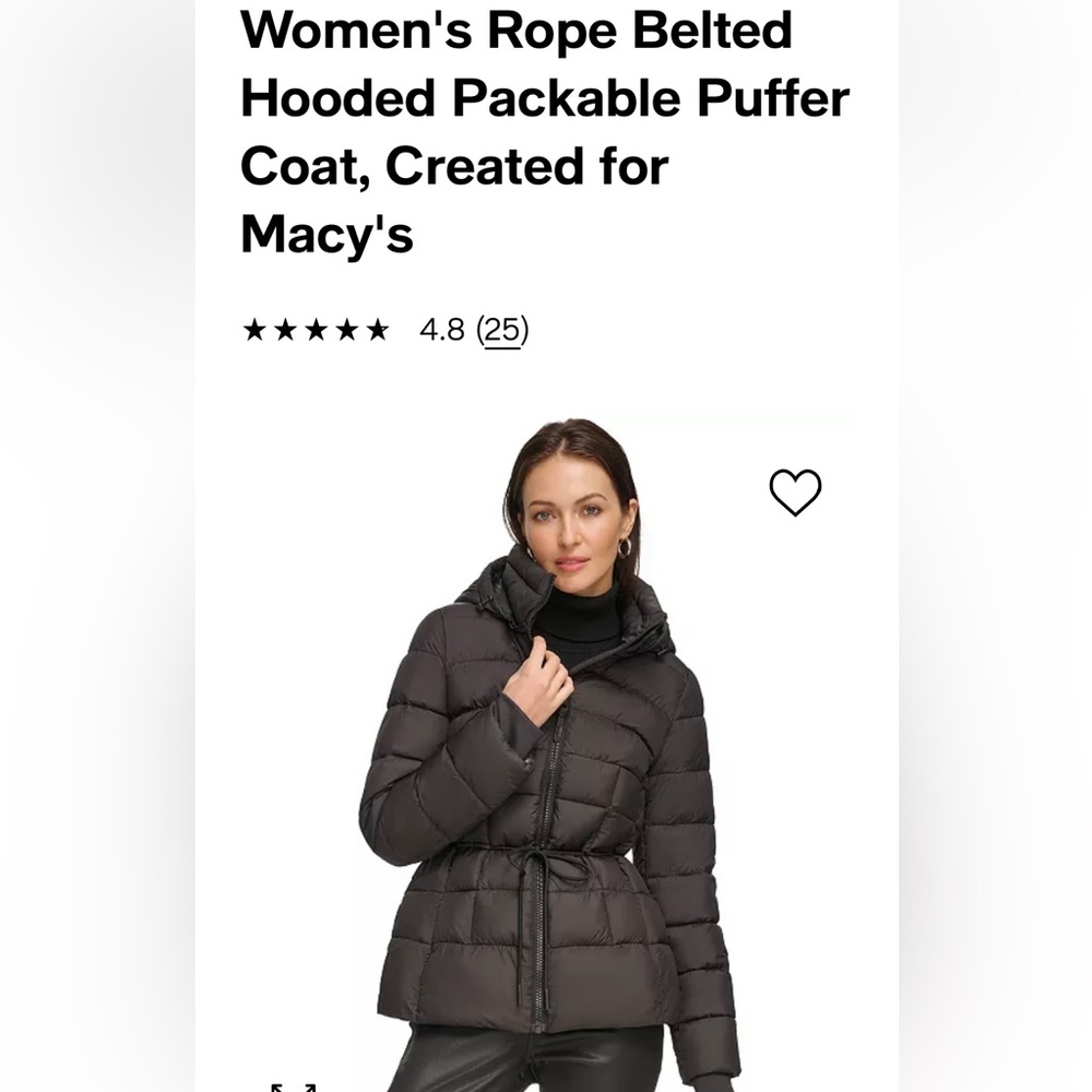 NWT DKNY Puffer Coat